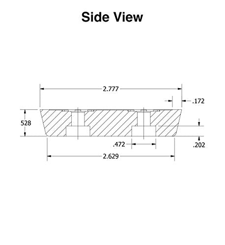 4 Large Rectangular Rubber Feet Bumpers - .528 H X 2.777 L X 1.375 W - Made in USA - Heavy Duty - Non Marking for Furniture, Tables, Chairs, Desks, Benches, Sofas, Chests, Other Large Items. - size: Large