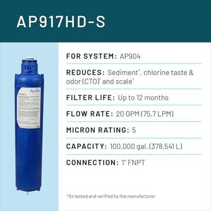 3M Aqua-Pure AP900 Series Whole House Water Filter Cartridge AP917HD-S - style: AP917HD-S Replacement Cartridge for AP904 System