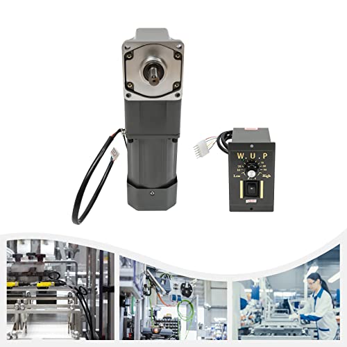 AC High Torque Motor,110V 120W Electric Gear Motor with Variable Speed Adjustable Controller,90°Right Angle Output 45RPM 20NM
