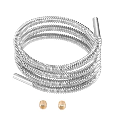 1/4" Pilot Tube,1/4" OD x 24" Flex Pilot Stainless Steel Tube for Fireplace.Gas Stove.Deep Frye.Water Heater Pilot Line - color: 1/4" x 24" Stainless Steel Flex Tube
