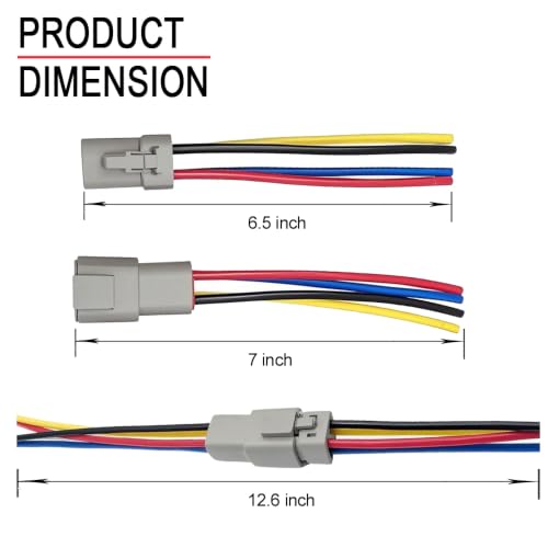 4 Pin DTP Waterproof Connector Automotive Sealed Electric Plug - style: 4PIN