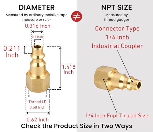 Coupler and Plug Kit, 1/4 Inch NPT, 14 Piece - size: 14 Piece with sealant