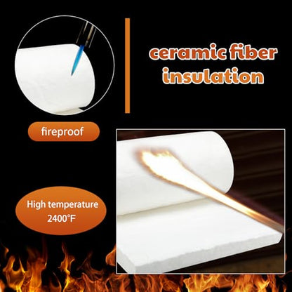 Fanfanwin Ceramic Fiber Insulation for Forge Kiln,2" Thick x 16" x 48" - size: 2" Thick x 16" x 48"