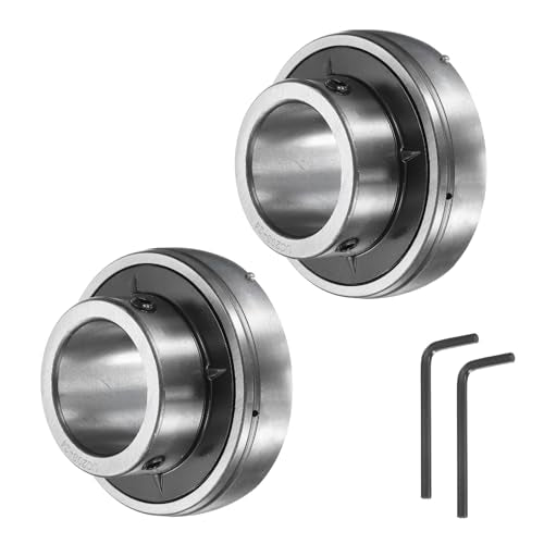uxcell 2pcs UC208-24 Pillow Block Bearings 1-1/2" Bore Bearing Units Chrome Steel (GCR15) Flange Mounted Bearing Housing with Wrench - size: UC208-24 (ID 1 1/2")
