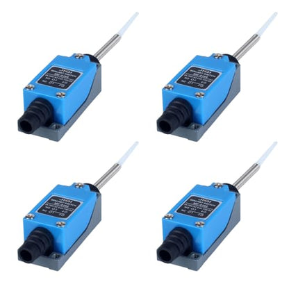 Travel Switch Limit Switch,omnidirectional Spring Rod Featuring a Soft Rubber-Tipped Design on The Flexible Rod,NO and NC self-resetting momentary Switch(4 Pcs) - style: ME-8166