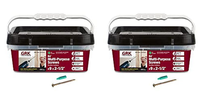 GRK 121010#9x2-1/2 Star Drive Bugle Head Climatek Steel R4 Multi-Purpose Screws, 1800/Box - size: #9 x 2-1/2" 1800 count