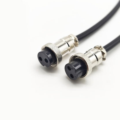 9.84 ft GX16 2 Pin Double Female Head Aviation Cordset, GX16 2Pins Female to Female Connector Electrical Cable Panel Mount Circular Metal Aviation Adapter Cordset for Ships 18AWG (3meter) - size: 9.84ft