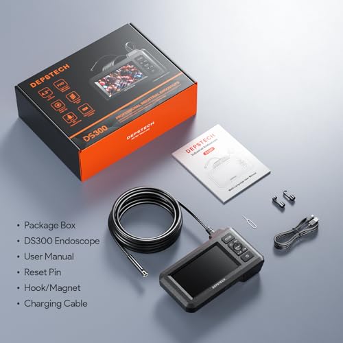DEPSTECH Endoscope Camera with Light, Dual Lens Inspection Borescope 16.5FT - color: Black