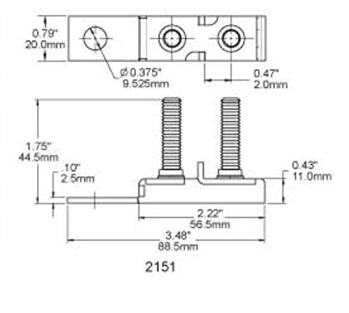 Blue Sea Systems 2151 Dual MRBF Terminal Fuse Block - 30 to 300A - color: Double Fuse, style: Terminal Mount