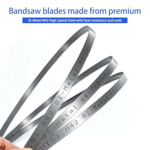44-7/8 inch Portable Bandsaw Blades 8/12 TPI, Replacement for DeWalt, Milwaukee Portable Band Saw Blades, 44-7/8" x 1/2" x .020" 8/12 TPI, 3-Pack - size: 44-7/8" x 1/2" x .020", 8/12 TPI, 3-Pack