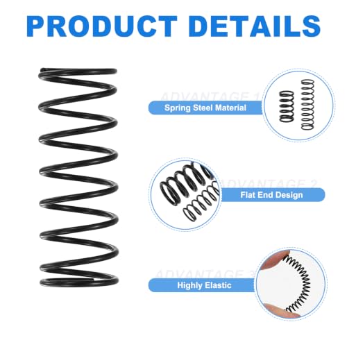 uxcell 30Pcs Compression Spring 15mm OD 1.2mm Wire Size 40mm Free Length - color: Black, size: 15mm x 1.2mm x 40mm