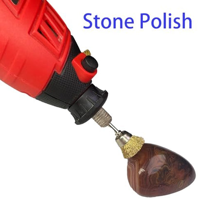 20pcs Brass Wire Brush Set , Cup Wire Brush Wheel Rust Polishing Kit ,1/8" Shank Compatible with Most Rotary Tool - color: Cup Brush
