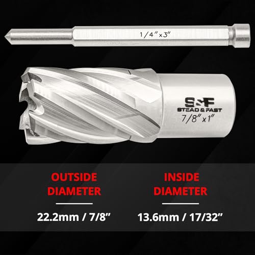 S&F STEAD & FAST Annular Cutter Set 2 Pcs, 7/8" x 1" DOC, Mag Drill Bits - style: 2P-7_8x1