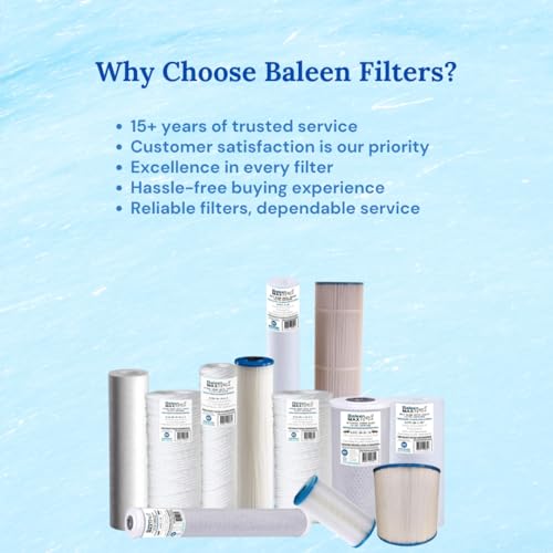 Baleen Filters 40" x 2.5" 5 Micron Depth Sediment Filter Cartridge Replacement for HDX SBC-25-4005, Shelco MB5-40, Pentek PD-5-40 (20 Pack)