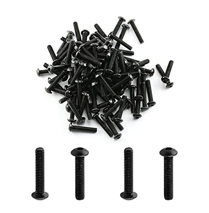 100Pcs M4 x 20mm Button Head Socket Cap Screws, Alloy Steel 10.9 Grade - size: M4 x 20mm