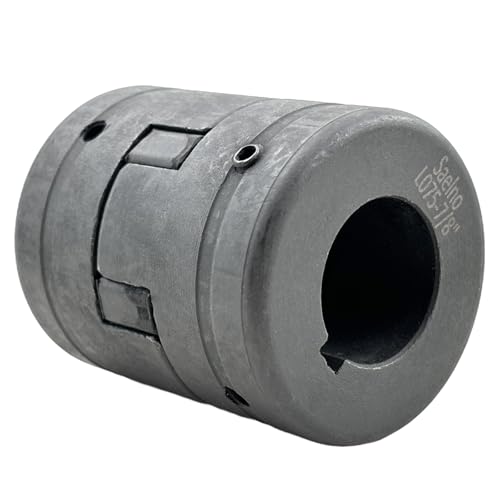 7/16" to 7/8" L075 Flexible 3-Piece L-Jaw Coupling Coupler Set & Rubber Spider for Log Wood Splitter,Multi-Flex Couplings L075-7/16-7/8