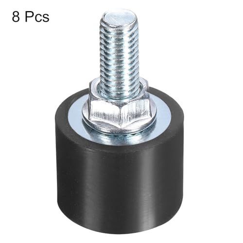 uxcell 6pcs M8x23mm Rubber Isolator Mounts with Studs 25x20mm - size: VD-D25*H20, M8*23