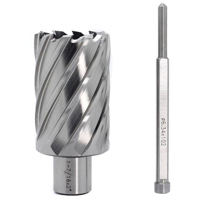 OSCARBIDE 1-7/16"x2 HSS Annular Cutter 3/4" Weldon Shank Mag Bit