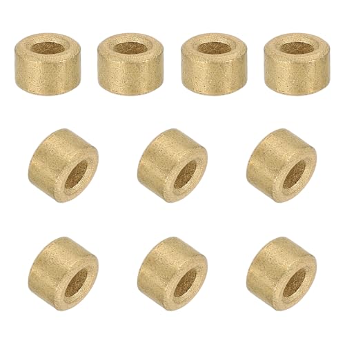 uxcell 50Pcs Sleeve Bearings, 3mm Bore x 6mm OD x 4mm Length, Self-Lubricating Sintered Bronze Bushings - size: 3mm Bore x 6mm OD x 4mm Length