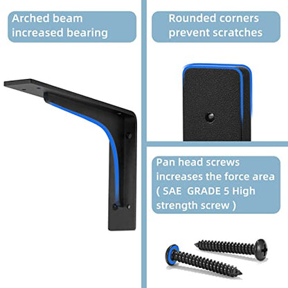 16inch x 9.5inch shelf brackets,L Shelf Bracket, die-cast formation，vertical Angle, premium alloy metal heavy-duty shelf bracket, high strength Mounting Hardware Included, Corner Brace Joint,pack of 4 - size: 16 inch x 9.5 inch die-cast