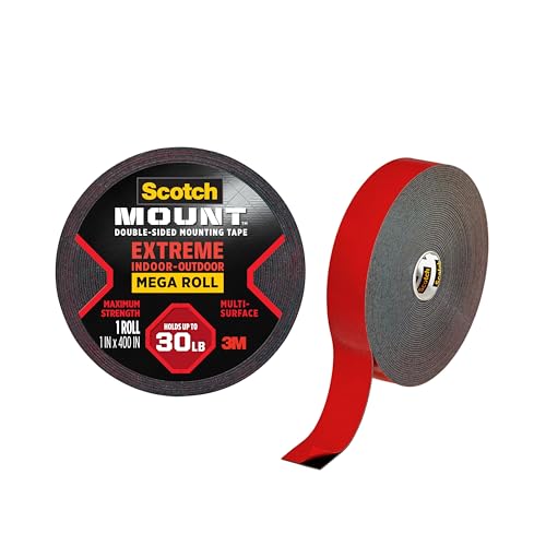Scotch-Mount Heavy Duty Double-Sided Mounting Tape, Black, 1 Roll
