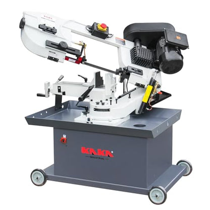 KAKA INDUSTRIAL BS-712R Metal Band Saw, 7 x 8.25 in Swivel Bow - style: 7x 8.25 Inch Swivel Head Metal Band Saw