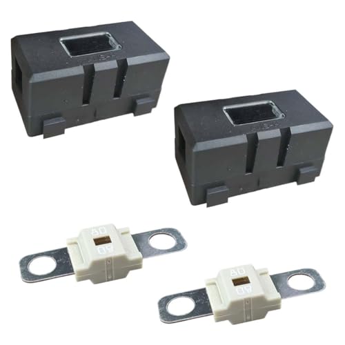 2PCS AMI/Midi Fuse Holders with 80A Fuses, High Current Fuse Holder with Cover, Automotive Fuse Holder, and Bolt-On Fuses for Cars, Buses, Caravans, Trucks, Construction Vehicles (80A) - style: 80A