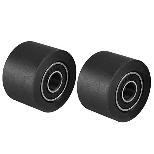 uxcell 2pcs 8x30x20mm Roller Idler Bearing Pulley Sliding Conveyor Wheel Black