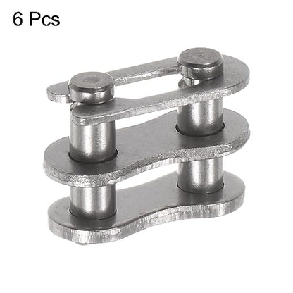 uxcell 6Pcs #35 Chain Master Connector Link Roller 3/8" Pitch Stainless Steel Standard Connecting Split Links for 06C Chain - size: 3/8 Inch