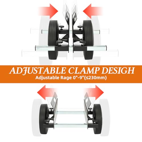 AIWFL Panel Dolly Heavy Duty 1100LBS Door Dolly Cart with 10" Solid Wheels - color: Black