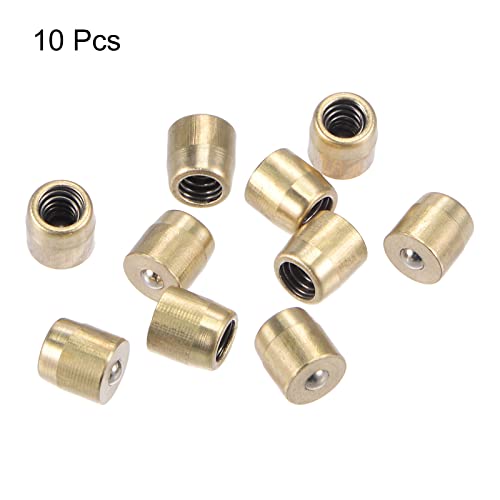 uxcell Brass Push Button Grease Oil Cup 6x6mm Ball Oiler for Lubrication System 10Pcs - size: 6x6mm
