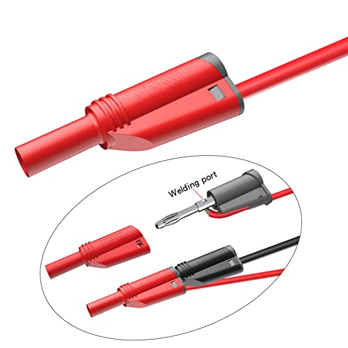 Goupchn 5PCS 4mm Safety Shrouded Banana Plug Silicone Test Leads Kit - color: Five Colors, size: Test Leads Kit