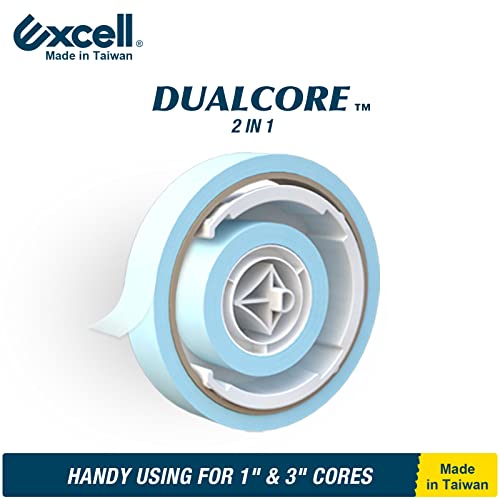 Excell EX-11825BK Dualcore Desktop Tape Dispenser 1" + 3" Core