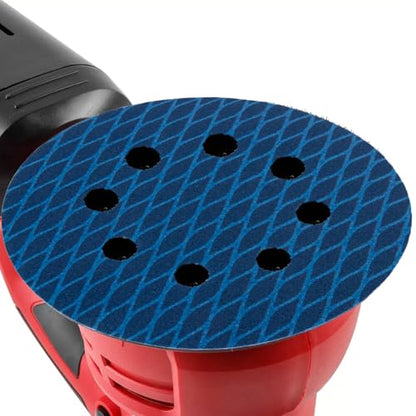 5 inch Rhombus Diamond Shape Blue Sanding Discs, 8-Hole, 70 Disc Variety Pack, Grits 180 - Hook & Loop Sandpaper, Random Orbital Sanders, Metal Wood - style: 5 inch 180 grit