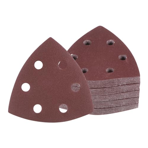 50pcs Mouse Sander Detail Sandpaper 320Grit 3-1/2" Triangle - size: 320 grit