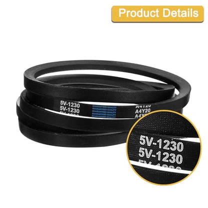 uxcell 5V1230 V-Belt, Classic Wrapped Rubber V-Belt 123" Outside Circumference x 0.62" Width x 0.53" Height for Industrial Machinery Equipment, Black - size: 5V1230