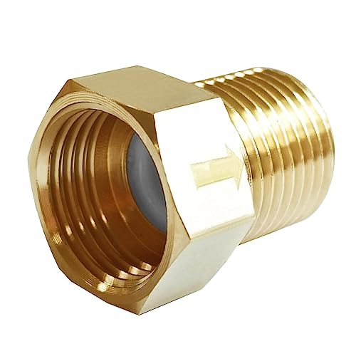 Joywayus Brass Check Valve 1/2" Female to 1/2" Male Thread One Way Non Return Backflow Preventer Check Valves (Pack of 2) - size: Female to Male