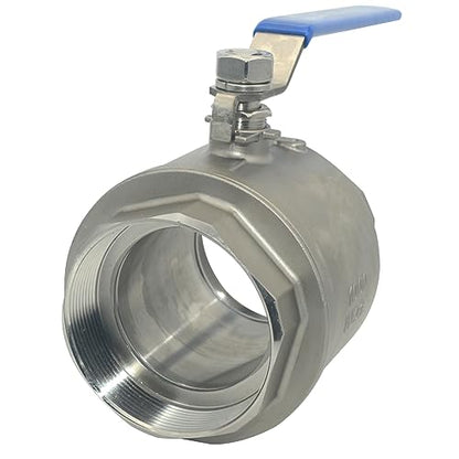 DAN SPEED 4" NPT Female 316 Stainless Steel Full Port Ball Valve Vinyl Handle WOG1000 - size: 4 inch 1 piece