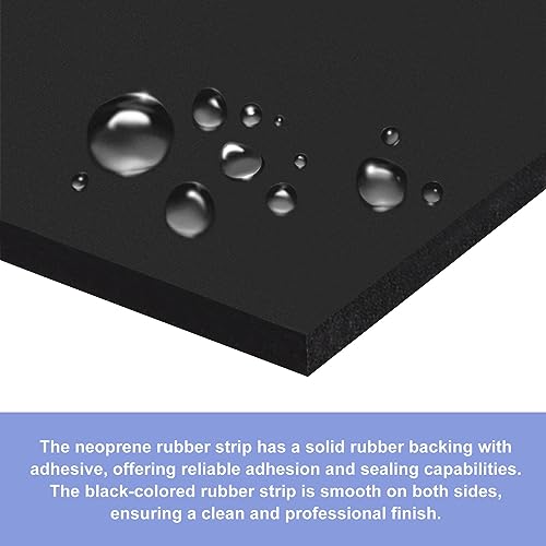 MECCANIXITY Adhesive Neoprene Rubber Strips Sheet 1"x118"x 0.06"(W L THK) - color: Yellow, size: 1" x 118" x 0.06"