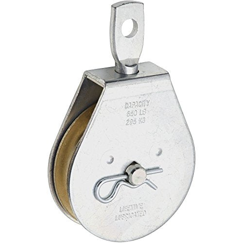National Hardware Swivel Single Pulley System, 3 in, Die Cast, Zinc Plated - size: 3 Inch