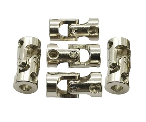 5Pcs 4mm to 5mm Universal U Joint Coupling Motor Connector, Rotatable Steering Shaft Couplers for RC Cars Boats Models and Robots - size: 4mm to 5mm