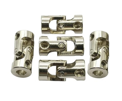 5Pcs 4mm to 5mm Universal U Joint Coupling Motor Connector, Rotatable Steering Shaft Couplers for RC Cars Boats Models and Robots - size: 4mm to 5mm