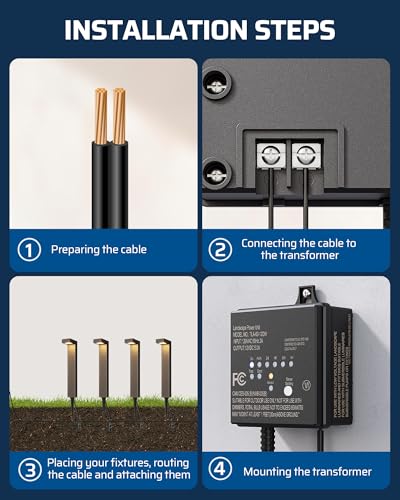 DEWENWILS 60W Outdoor Low Voltage Transformer, 120V AC to 12V DC - style: Photocell 60W