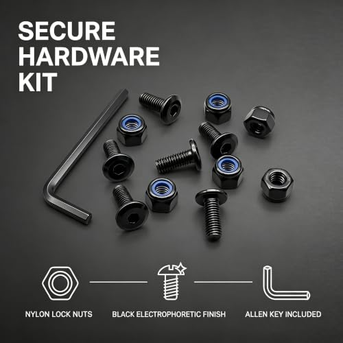 weideer 30pcs M8-1.25x20mm Nuts and Bolts Kit, Stainless Steel 18-8 (304) Flat Head Hex Socket Cap Furniture Bolts,Nylon Insert Hex Lock Nuts with Wrench - size: M8x20mm, style: Flat Head Hex