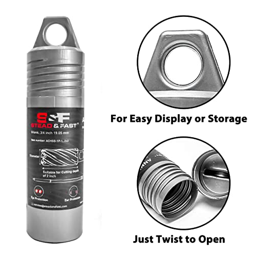 S&F STEAD & FAST Annular Cutter with Pilot Pin 1/2" x 2" DOC, Mag Drill Bit - size: 1/2" x 2"