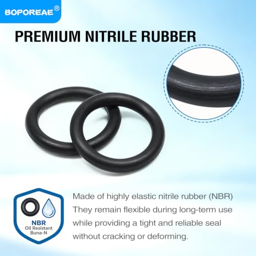 Black 100Pcs O-Rings, Nitrile Rubber O-Rings 3/32"(2.5mm) ID - size: 3/32" ID, 7/32" OD