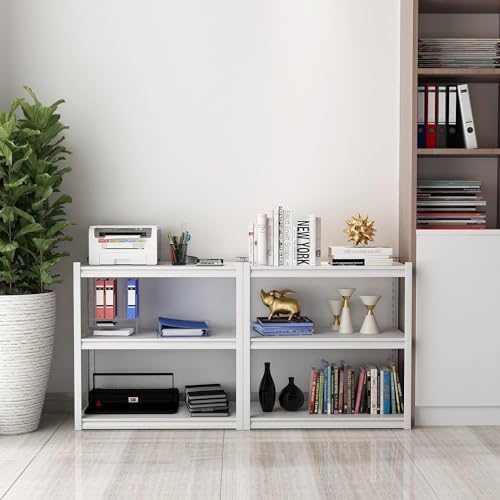 Garage Shelving Adjustable 3 Tier Heavy Duty Metal Storage Shelves Adjustable Utility Rack Organization for Kitchen, Pantry, Closet, Garage, Office 31.5" W x 15.75" D x 31.5" H, White - color: White-s 3 Tier