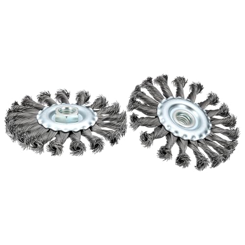 2Pack 4.5" Wire Brush for Angle Grinder with 5/8"-11 Arbor - size: 4.5 inch