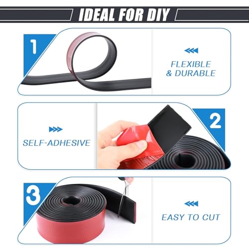 Neoprene Rubber Strips Self Adhesive Sheets, Rolls & Strips with Adhesive Backing Rubber Pads Self Stick Seal Gasket Tape for Matting Padding - 3" Wide x 1/5" Thick x 10' Long - size: 3" Wide x 1/5" Thick x 10' Long