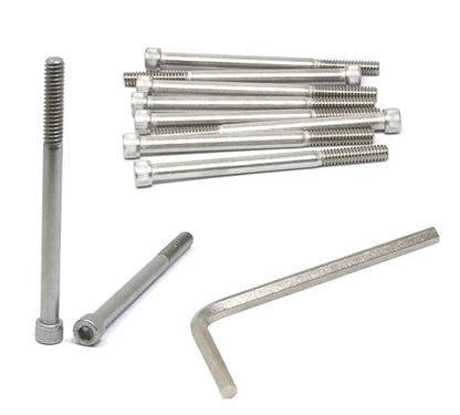 iexcell 10 Pcs 1/4-20 x 3-1/2" Partially Threaded Stainless Steel 304 Hex Socket Head Cap Screws Bolts Kit - size: 1/4-20 x 3-1/2" ( Partially Threaded )